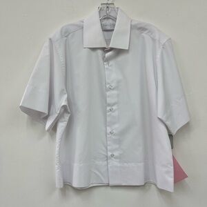 White Men's Casual Button Down Shirt